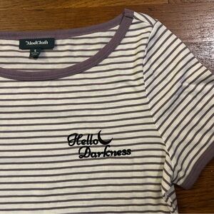 ModCloth HELLO DARKNESS Black Midnight Moon Goth Emo Halloween T-Shirt Top XS S